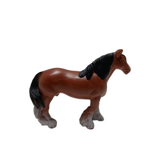 Funrise Toys Clydesdale 1988 Collectible Hard Rubber Brown Horse Figure Vtg. - Picture 3 of 7